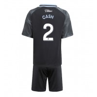 Stroje piłkarskie Aston Villa Matty Cash #2 Koszulka Wyjazdowej dla dzieci 2025-26 Krótki Rękaw (+ szorty)
